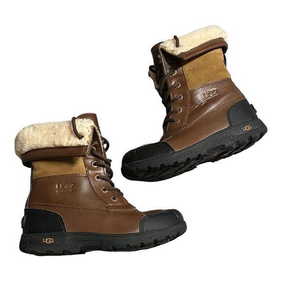 kids UGG  BUTTE II CWR BOOT waterproof & wool lining brown size 3 - Picture 2 of 8